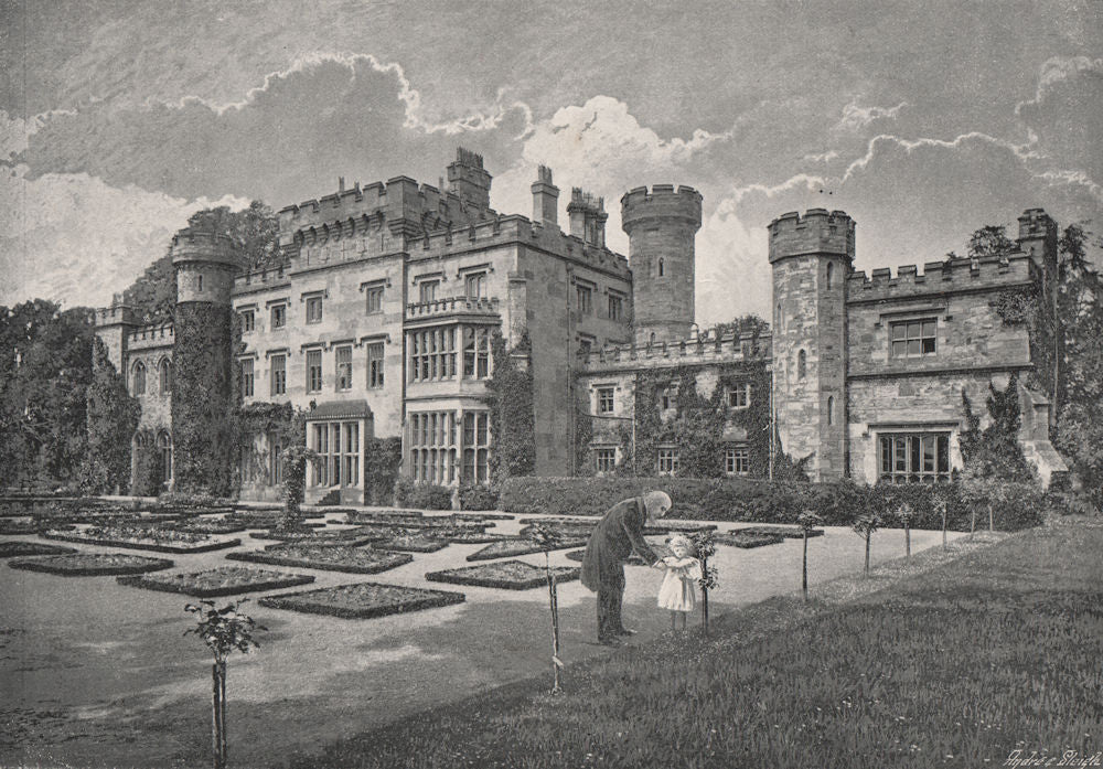 WALES. Hawarden Castle 1900 old antique vintage print picture